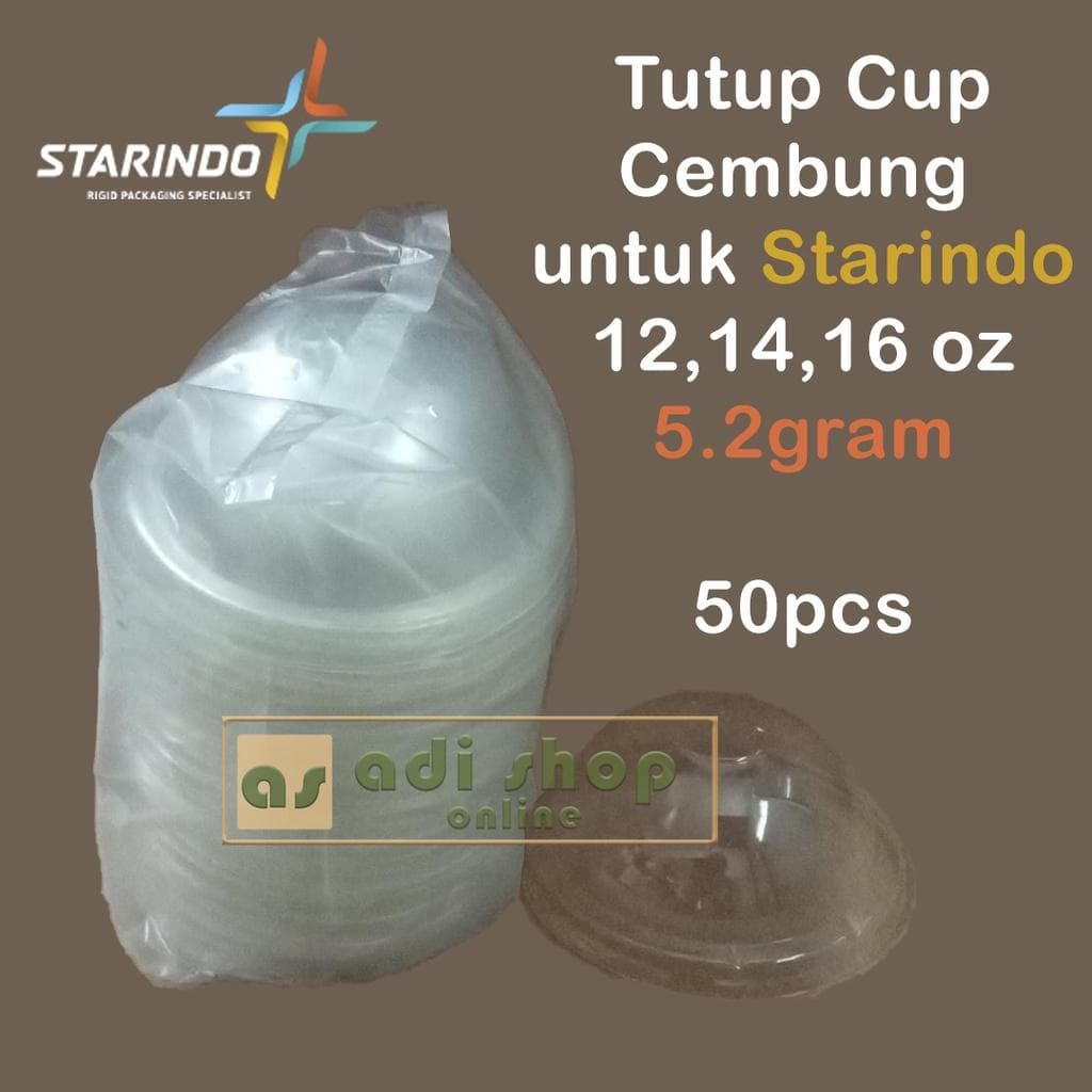 Tutup Cembung / Dome Lid DK Starindo 12, 14, 16oz 5.2gr — Tutup & Lid di Adijaya Bandung