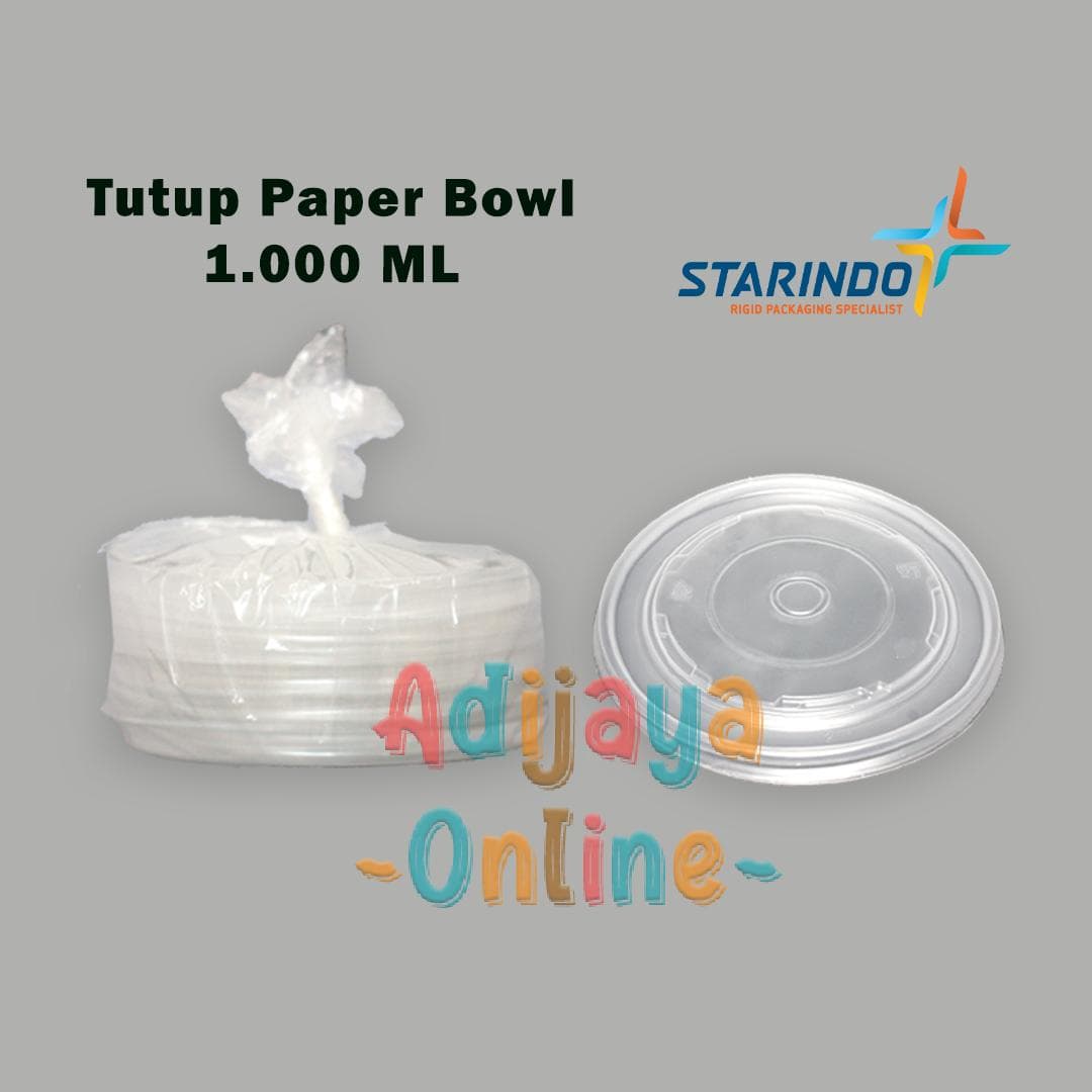 Tutup Paper Bowl 1.000ml / Lid Mangkuk Kertas isi 25pcs — Tutup & Lid di Adijaya Bandung
