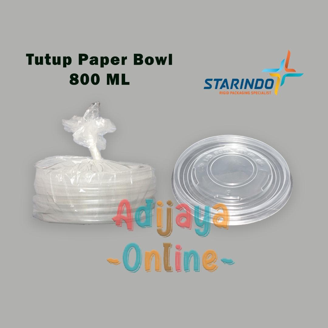 Tutup Paper Bowl 800ml / Lid Mangkuk Kertas isi 25pcs — Tutup & Lid di Adijaya Bandung