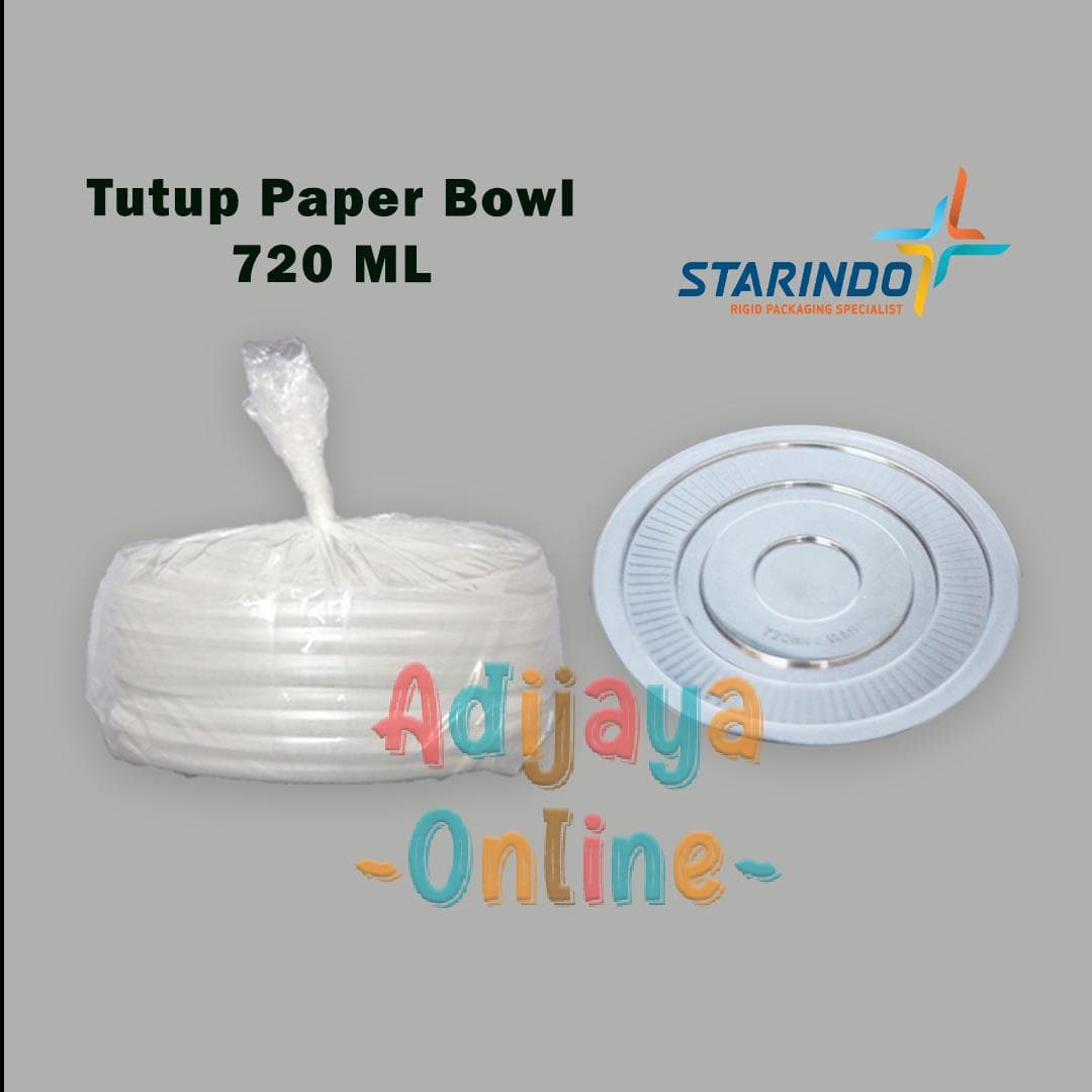 Tutup Paper Bowl 720ml / Lid Mangkuk Kertas isi 25pcs — Tutup & Lid di Adijaya Bandung