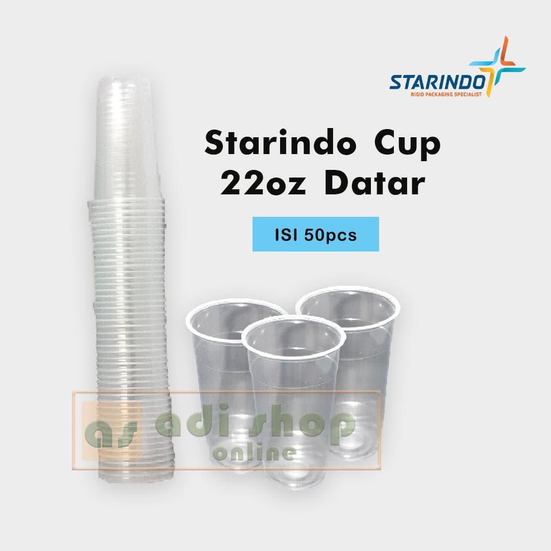 Starindo 22oz Datar 1 Toros isi 50pcs — Gelas Plastik & Cup di Adijaya Bandung