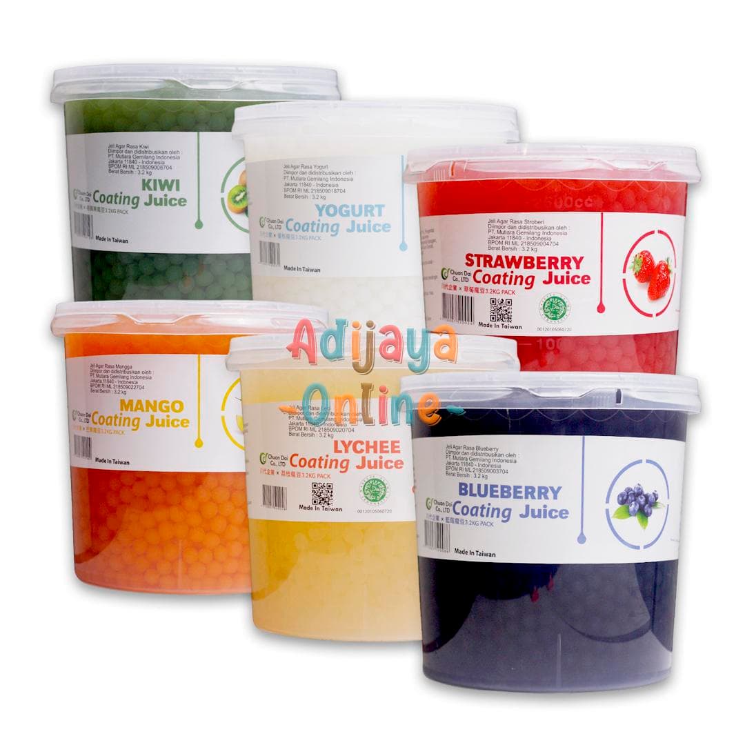 Coating Juice 3kg / Popping Boba Taiwan — Boba & Topping di Adijaya Bandung