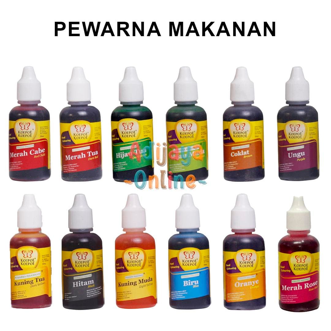 Pewarna Makanan Koepoe Koepoe 30ml — Bahan Kue di Adijaya Bandung