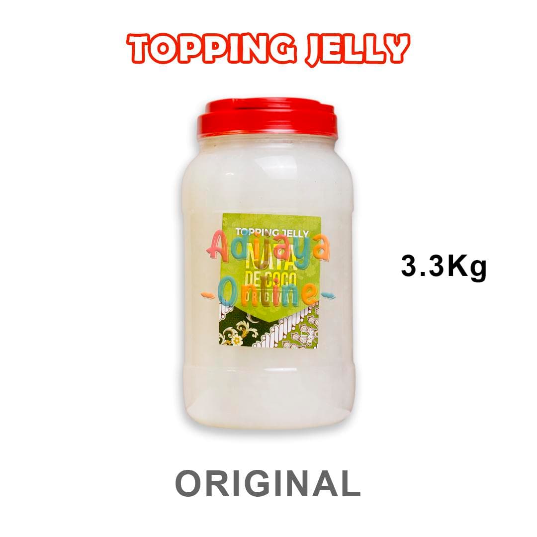 Topping Jelly Nata de Coco Original 3.3kg — Boba & Topping di Adijaya Bandung
